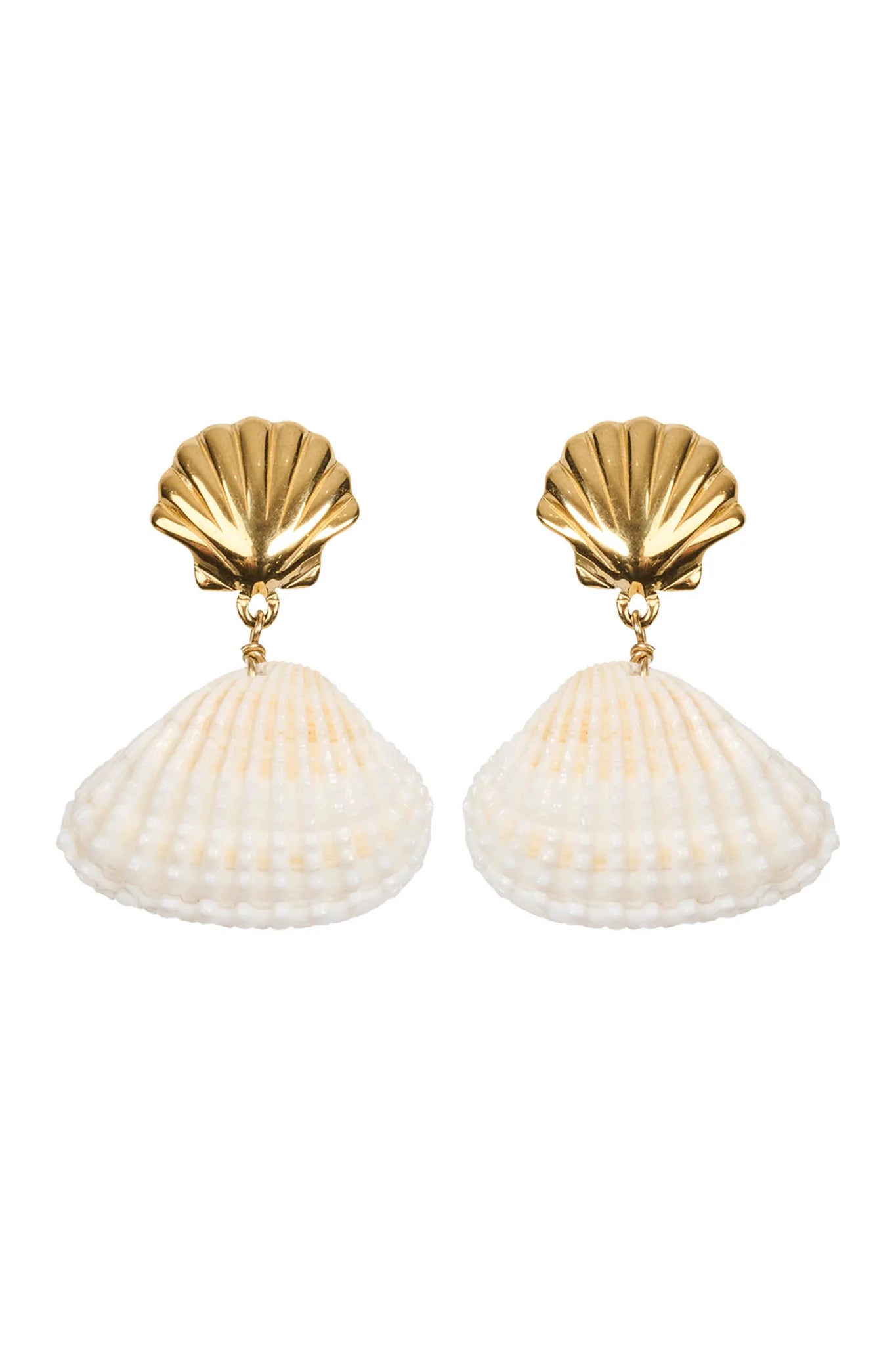 Haven Brasilia Gold Earring - Shell
