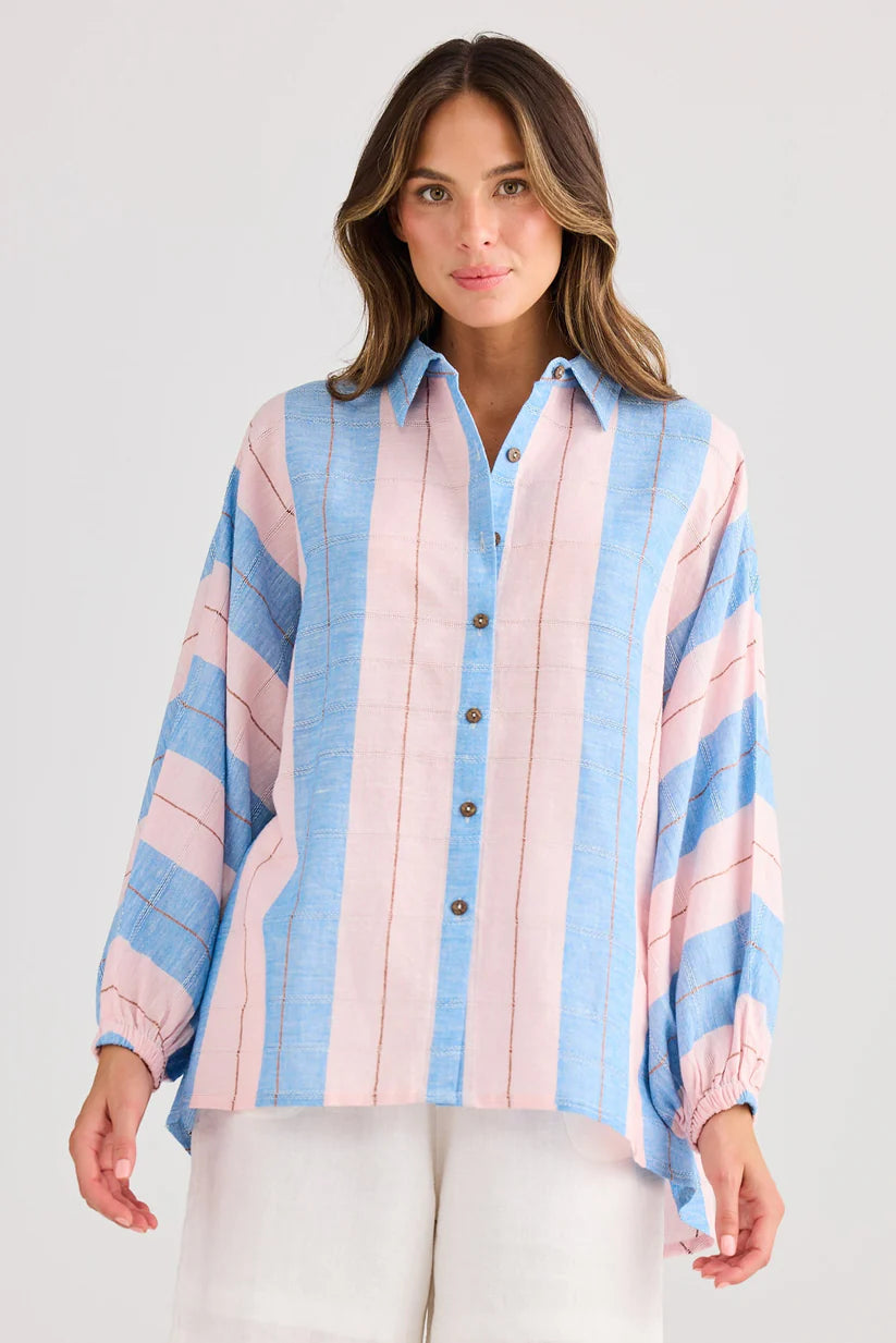 Holiday Cliffside Shirt - Blue Multi Stripe