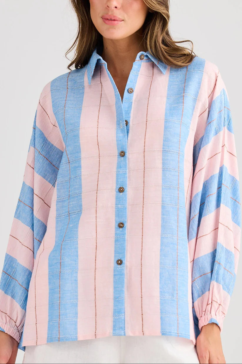 Image of Holiday Cliffside Shirt - Blue Multi Stripe