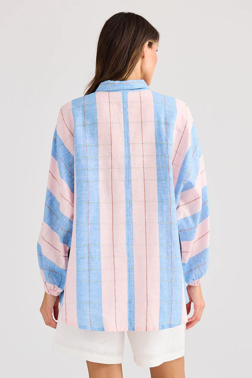 Image of Holiday Cliffside Shirt - Blue Multi Stripe