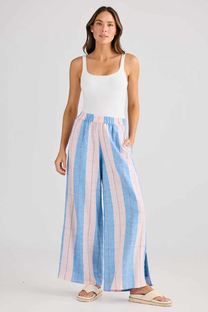 Holiday Fly Away Pant - Blue Multi Stripe