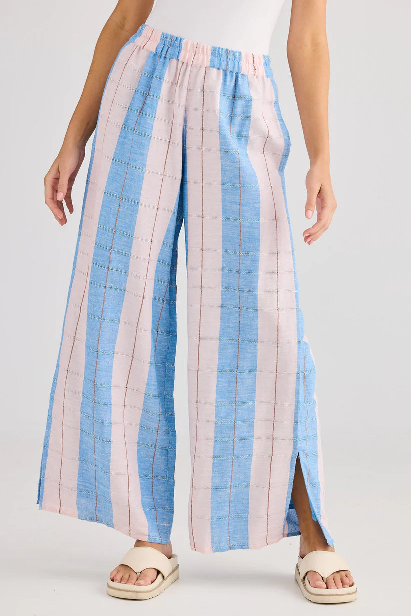 Collection of Holiday Fly Away Pant - Blue Multi Stripe in a gallery layout