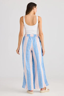 Collection of Holiday Fly Away Pant - Blue Multi Stripe in a gallery layout