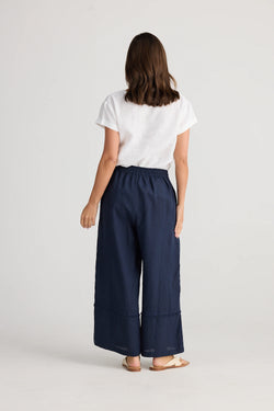 Collection of Holiday Linen Sailor Pants - Navy in a gallery layout