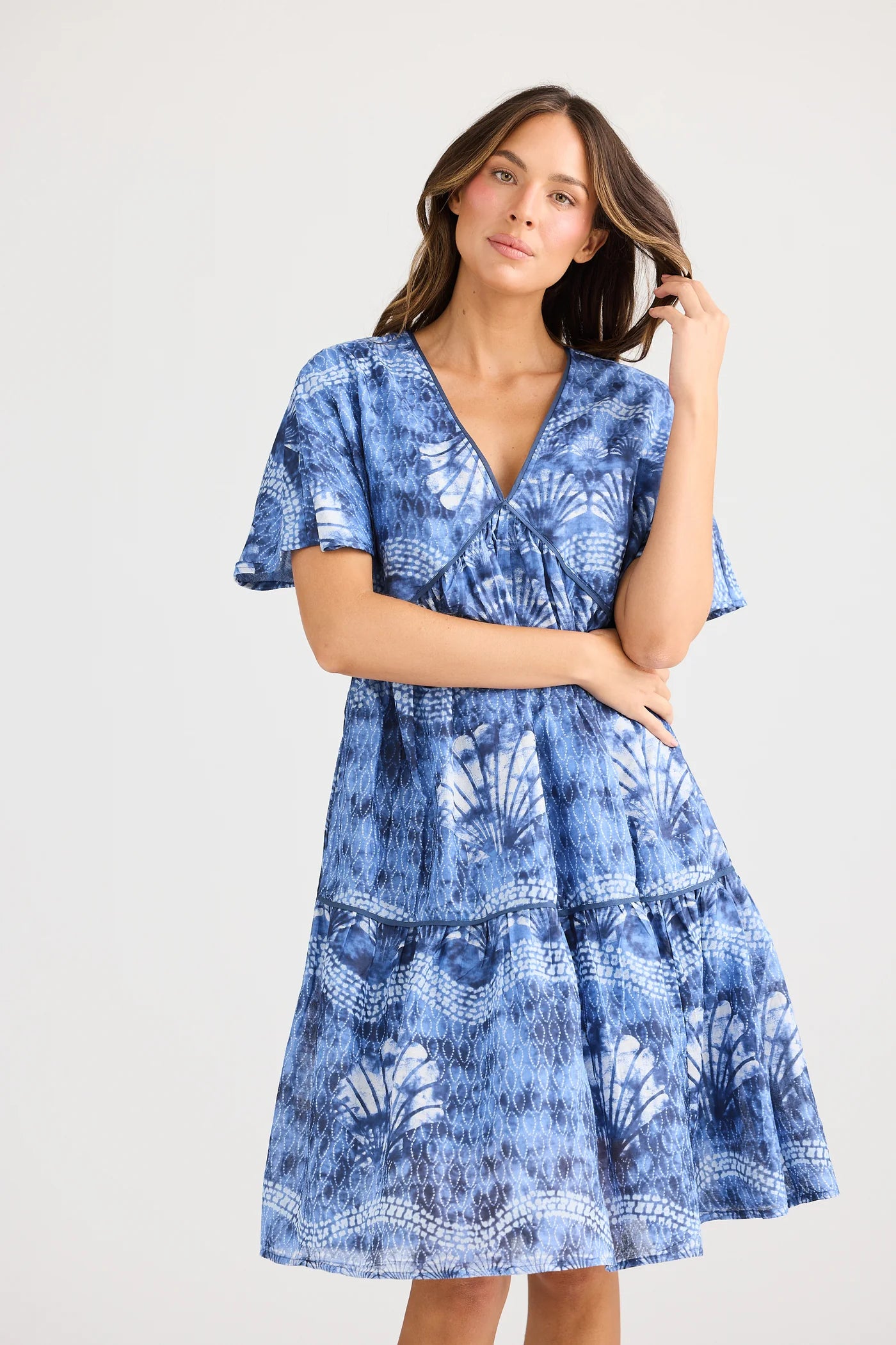 Collection of Holiday Lola Dress - Ocean Clam in a gallery layout