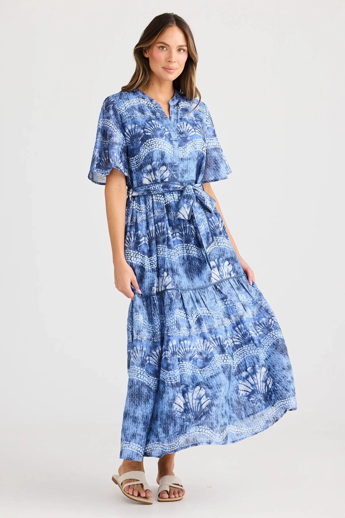 Collection of Holiday Lynwood Dress - Ocean Clam in a gallery layout