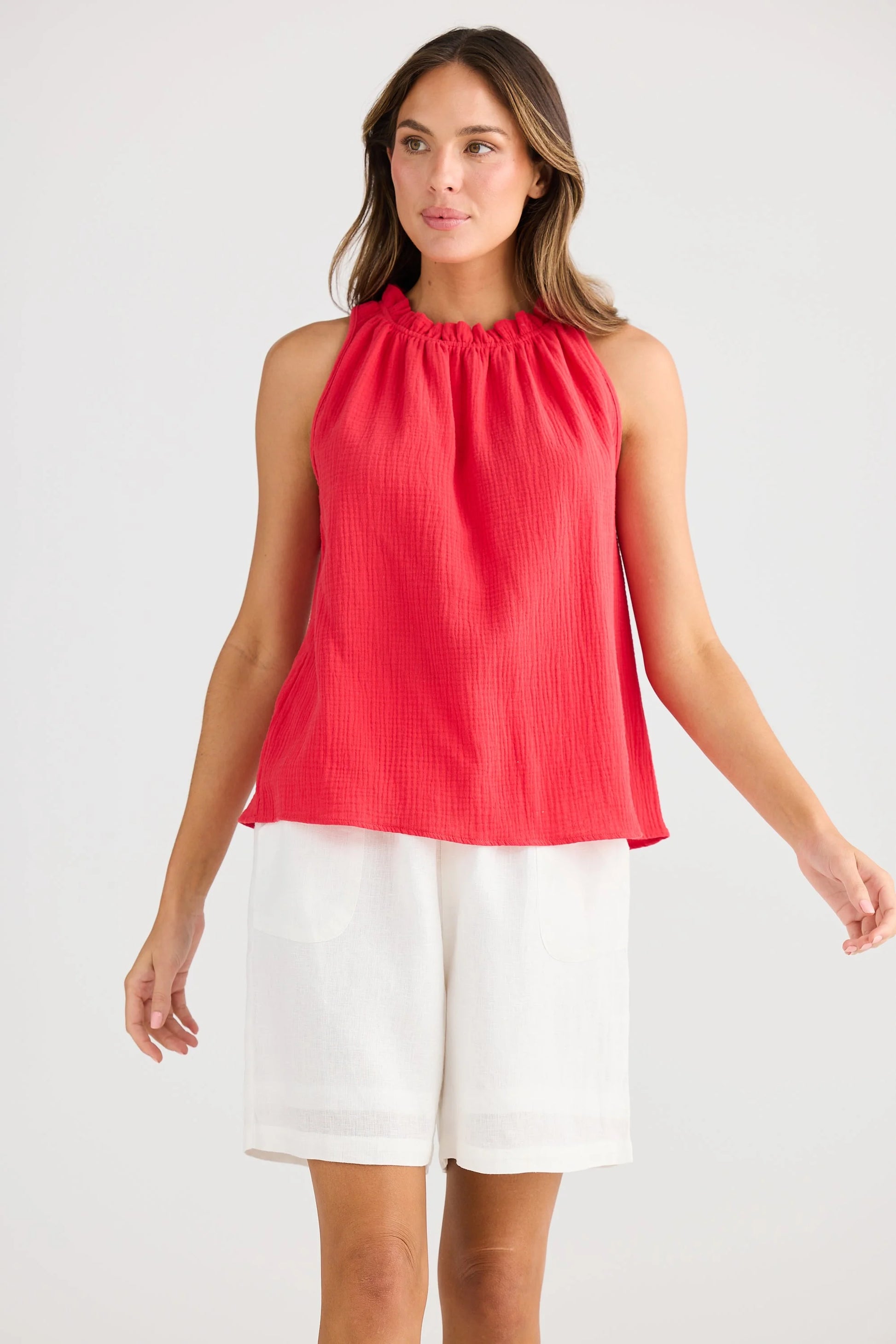 Holiday Margot Top - Red