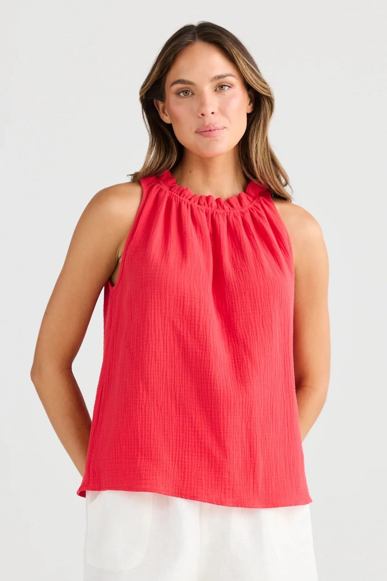 Holiday Margot Top - Red