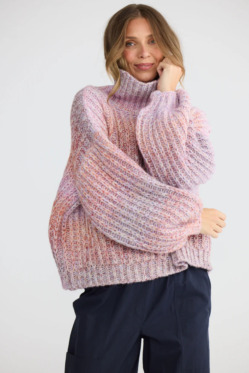 Holiday Olas Knit - Pink Ombre