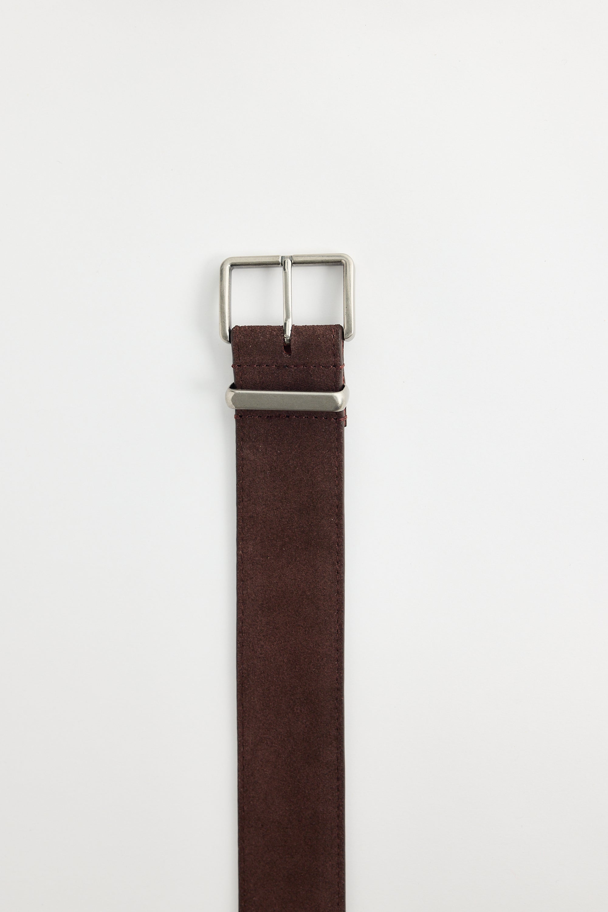 Collection of Holiday Life Brown belt with silver buckle on a white background in a gallery layout