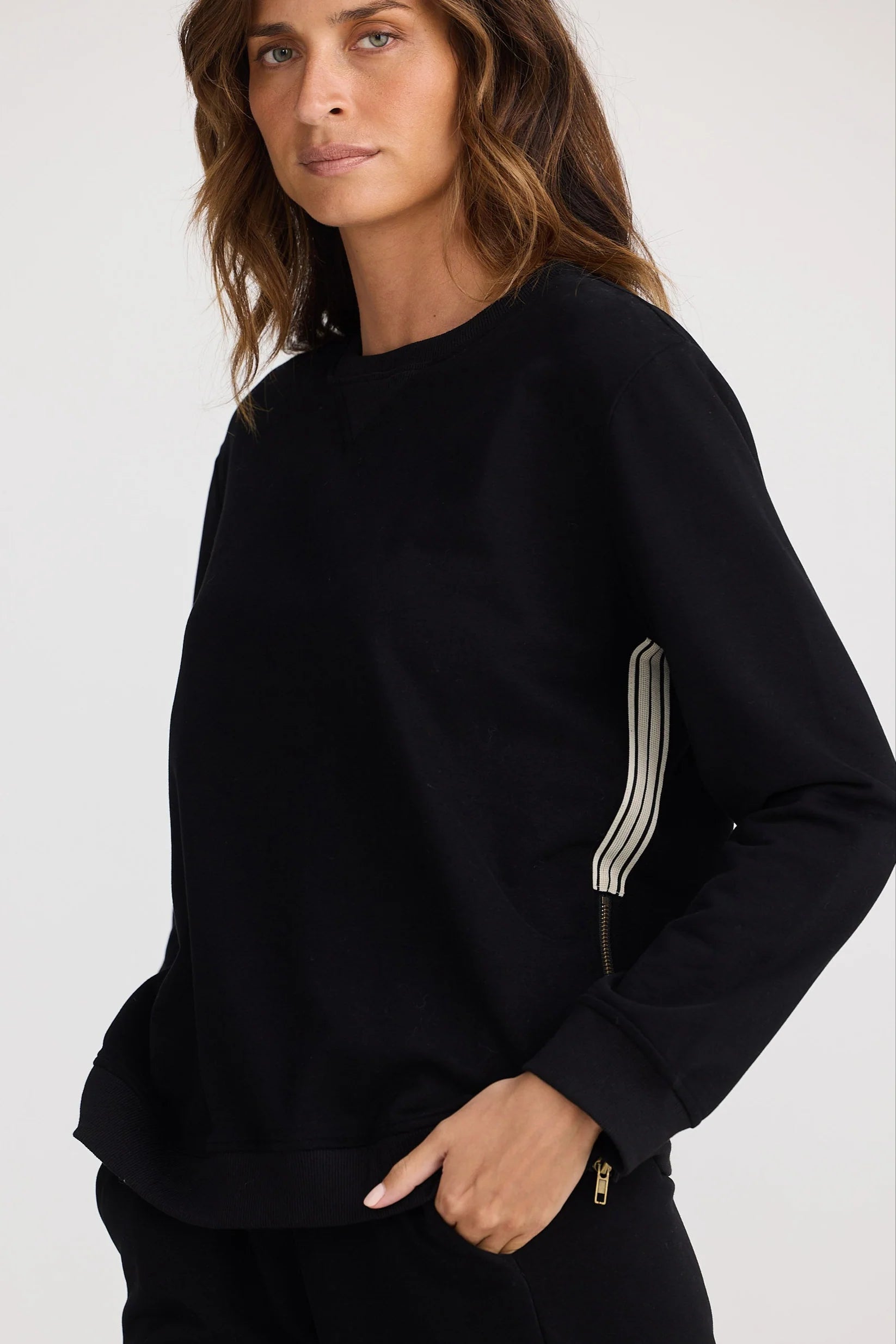 Home Love Goodwood Zip Sweat - Black