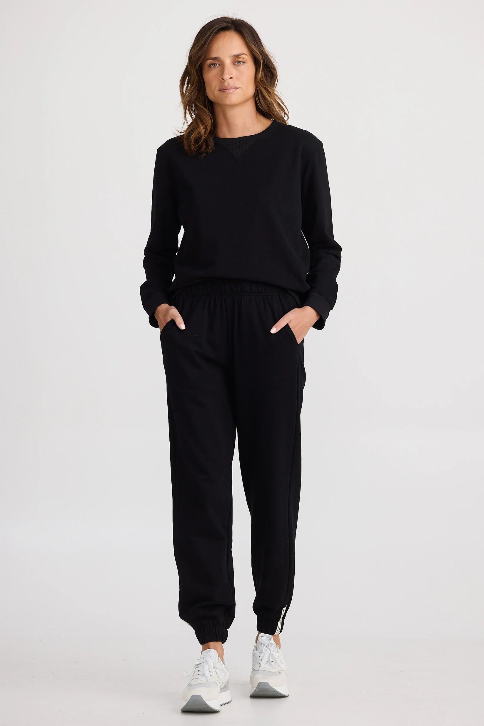 Home Love Walk Up Trackies - Black