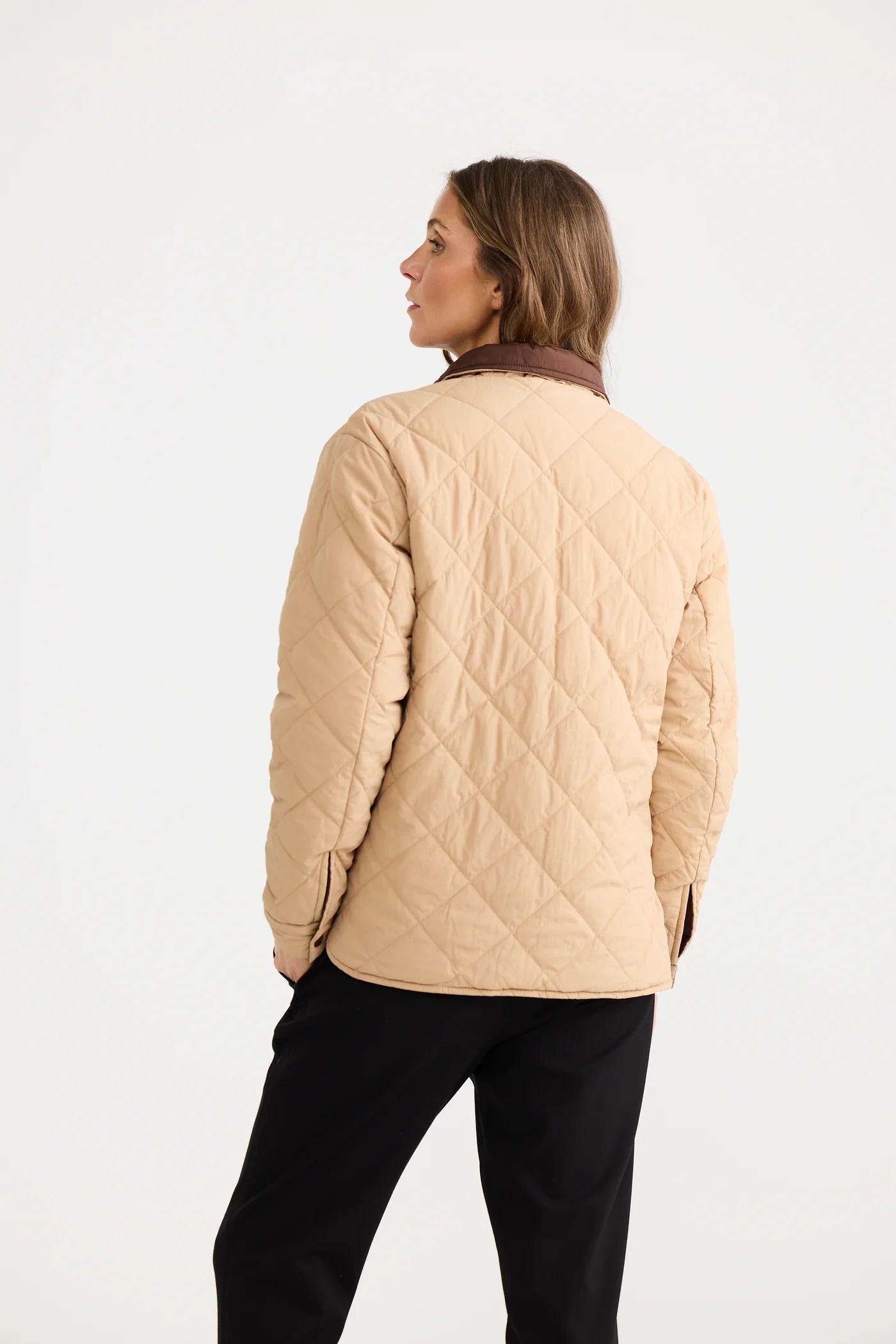 Image of Home Love Ellis Puffer - Chocolate w/ Taupe