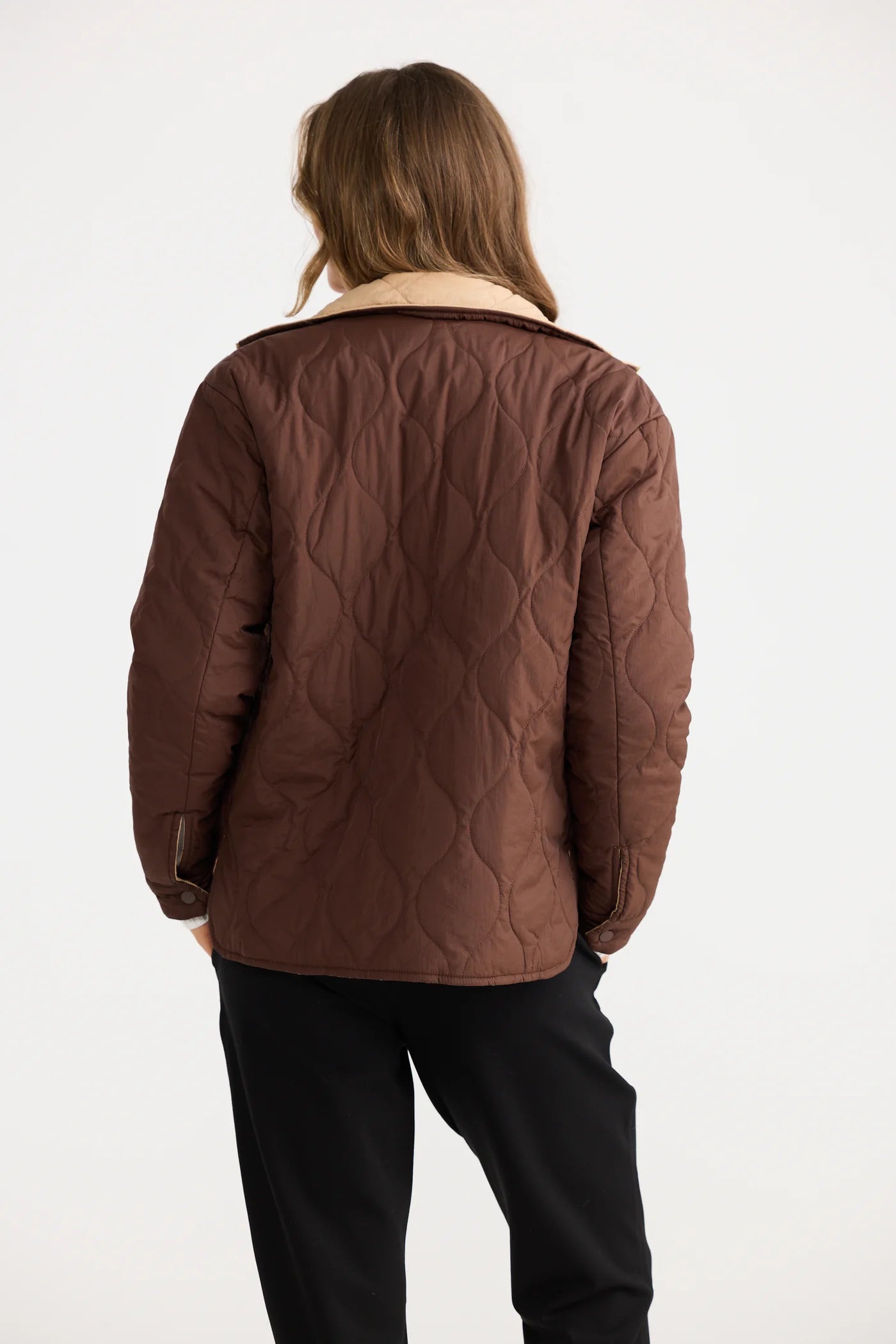 Home Love Ellis Puffer - Chocolate w/ Taupe