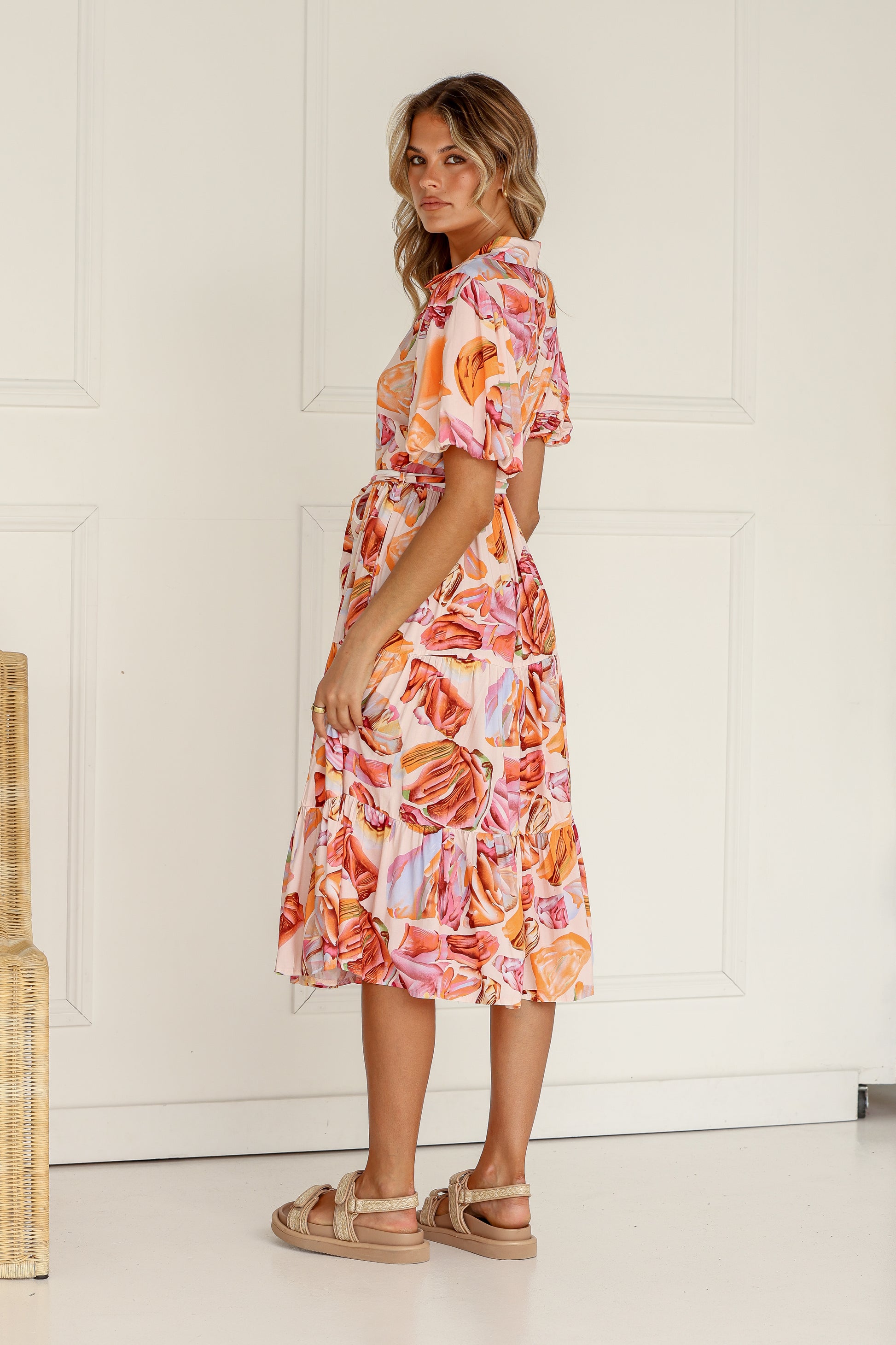 Island Spring Leaf Tie Dress