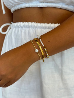 Collection of Zafino Tile Bracelet - Gold in a gallery layout