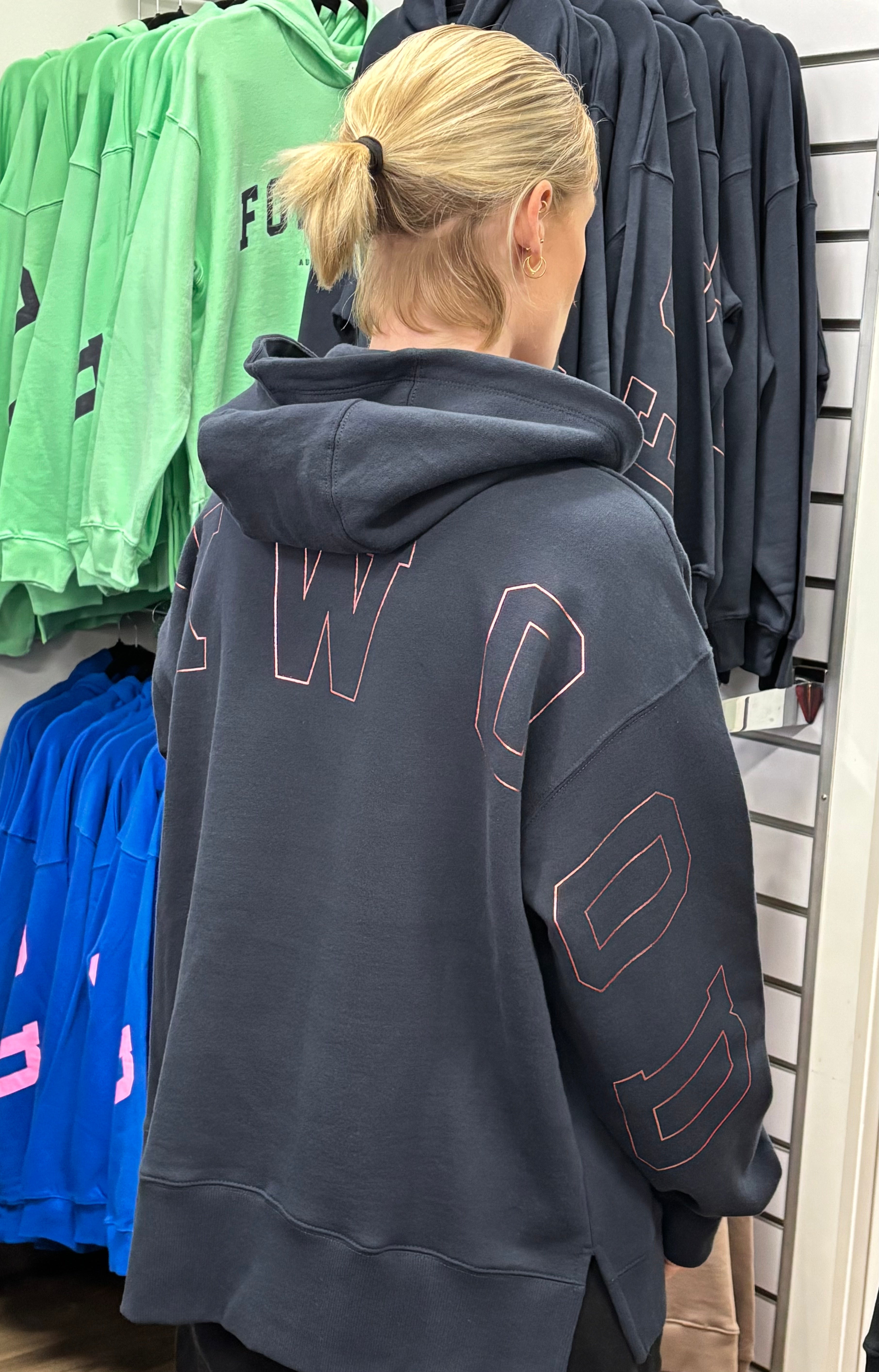 Image of Foxwood Interval Hoodie - Navy with Rose Gold