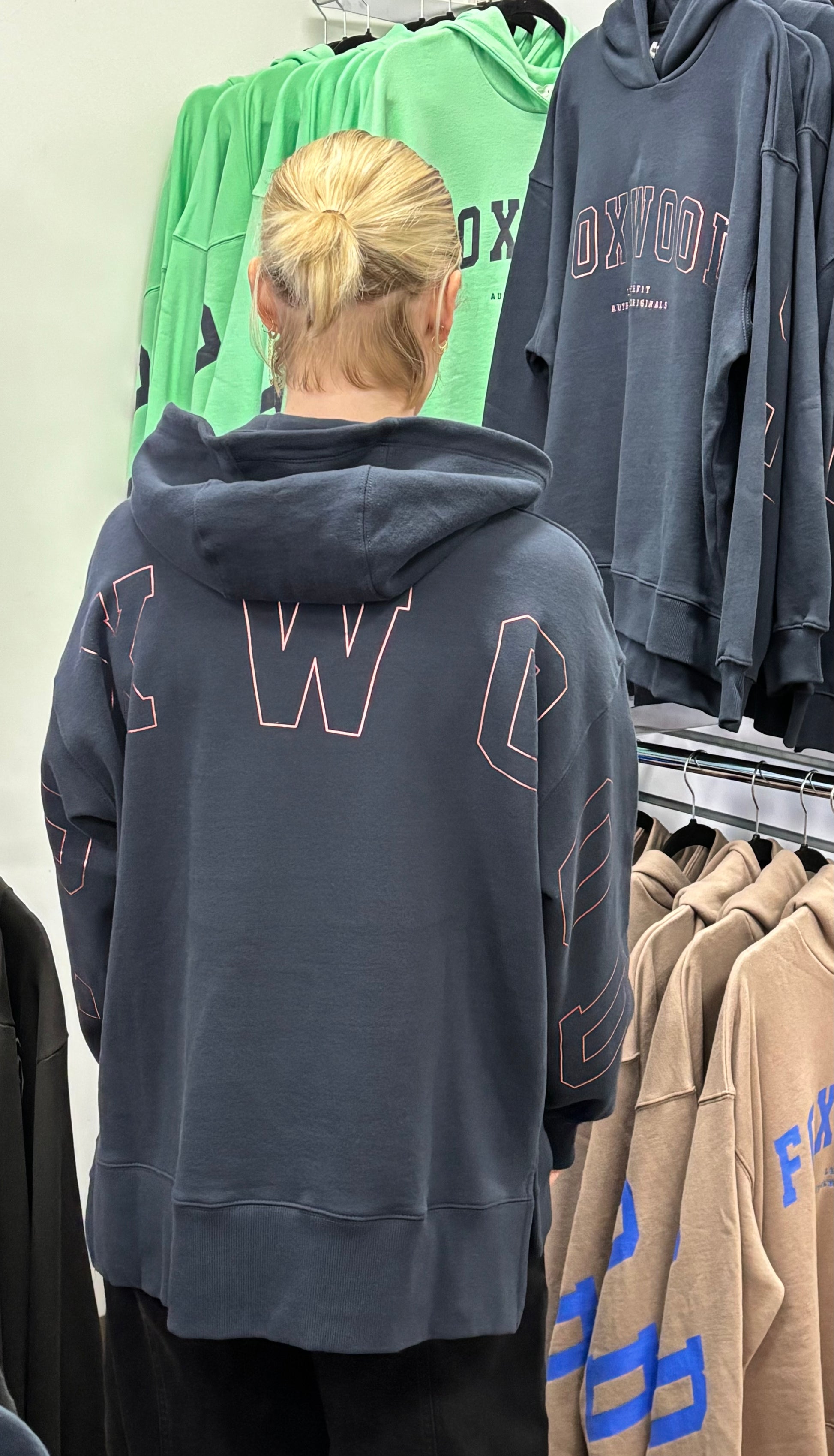 Foxwood Interval Hoodie - Navy with Rose Gold