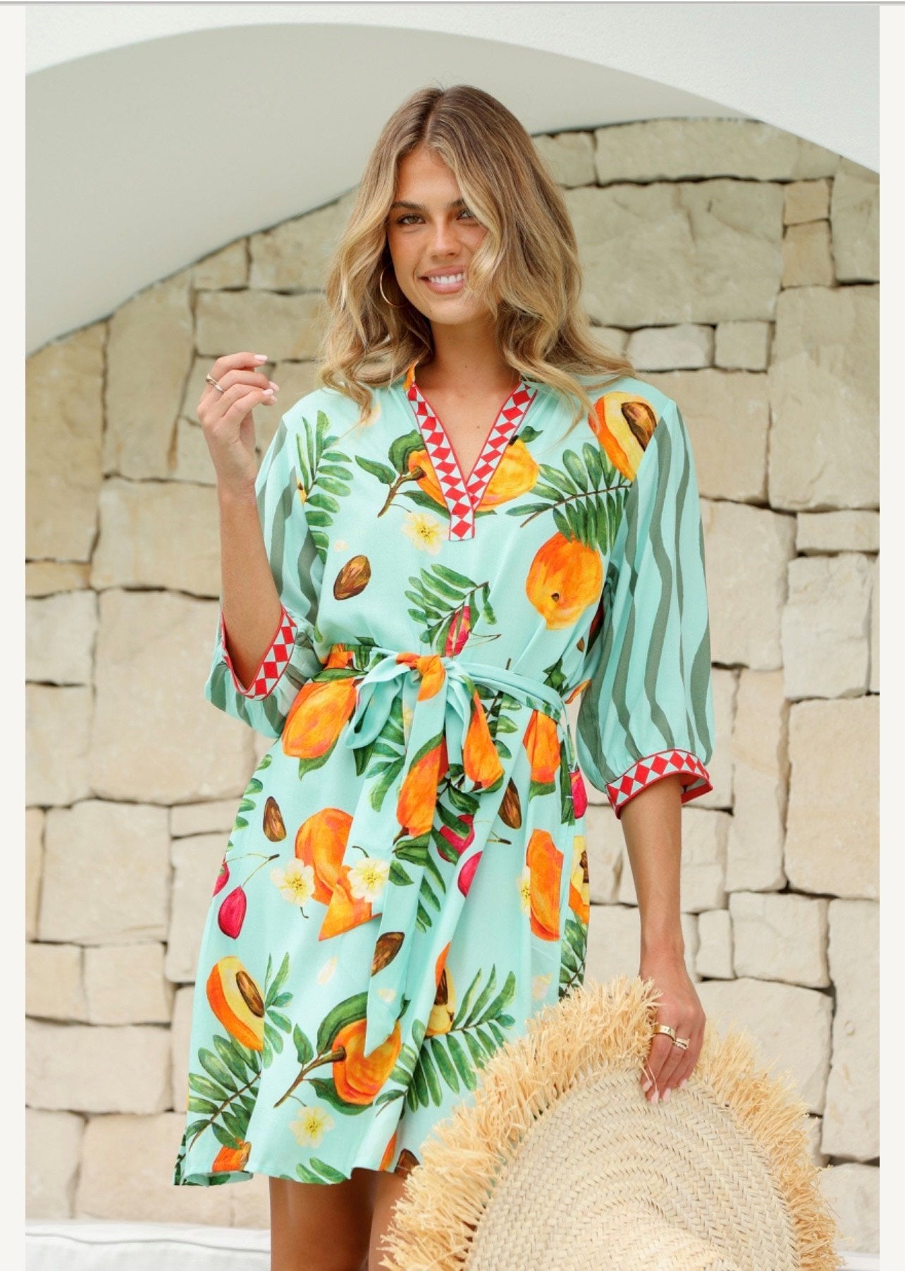 Collection of Joop and Gypsy Fruit Dress - Blue in a gallery layout