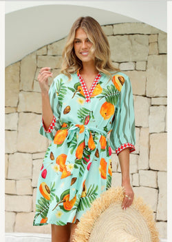 Collection of Joop and Gypsy Fruit Dress - Blue in a gallery layout