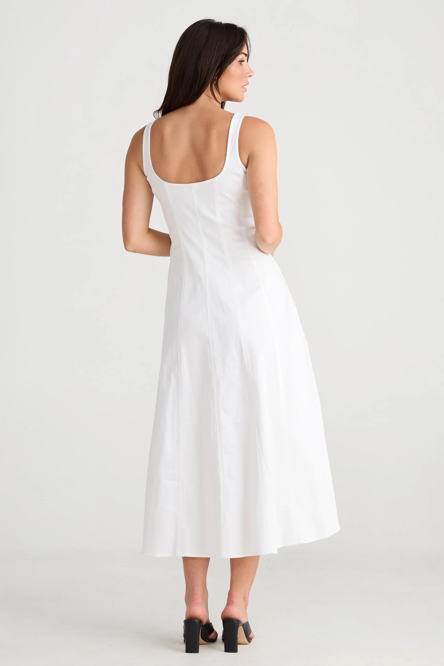 Collection of Brave and True Fisher Dress - White in a gallery layout