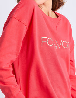 Collection of Foxwood Simplified Metallic Crew - Red in a gallery layout
