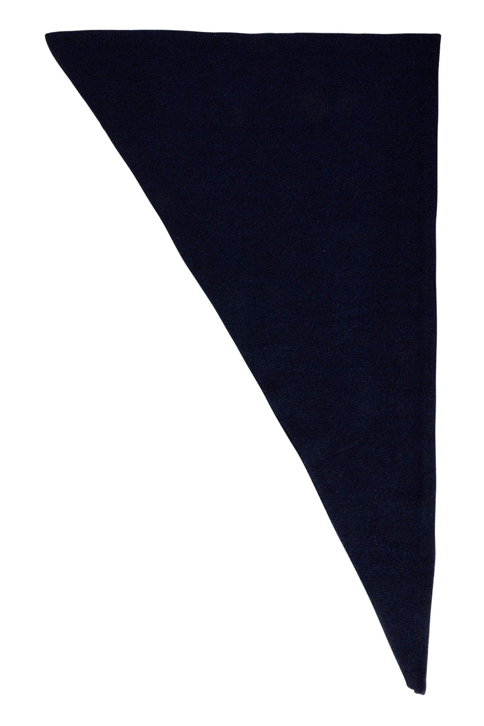 Isle of Mine Navy triangular scarf on a white background