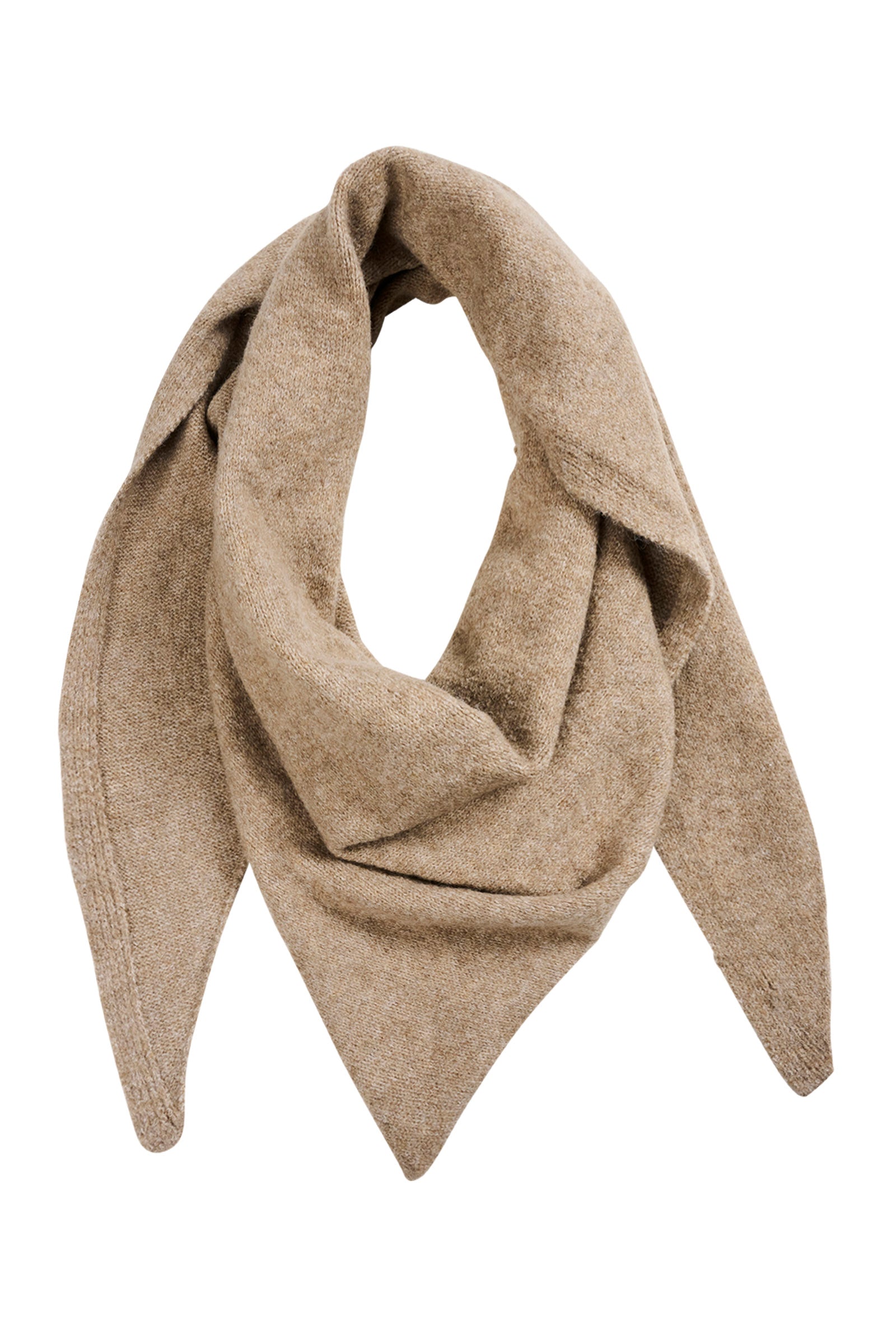Image of Isle of Mine Beige scarf folded on a white background