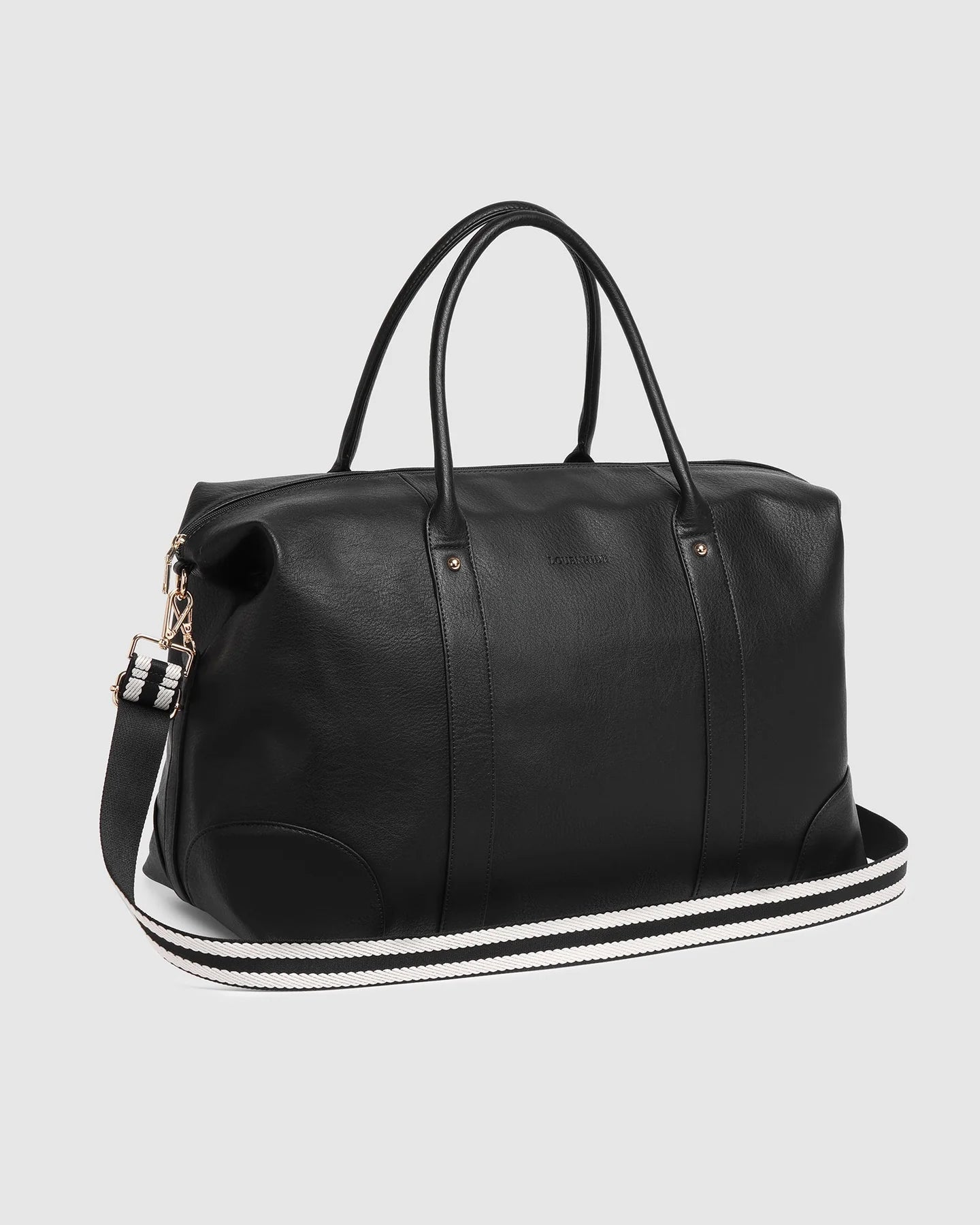 Image of Louenhide Alexis Stripe Weekender Travel Bag - Black