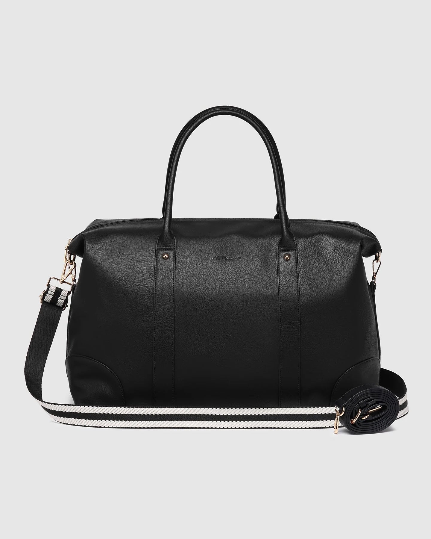 Image of Louenhide Alexis Stripe Weekender Travel Bag - Black