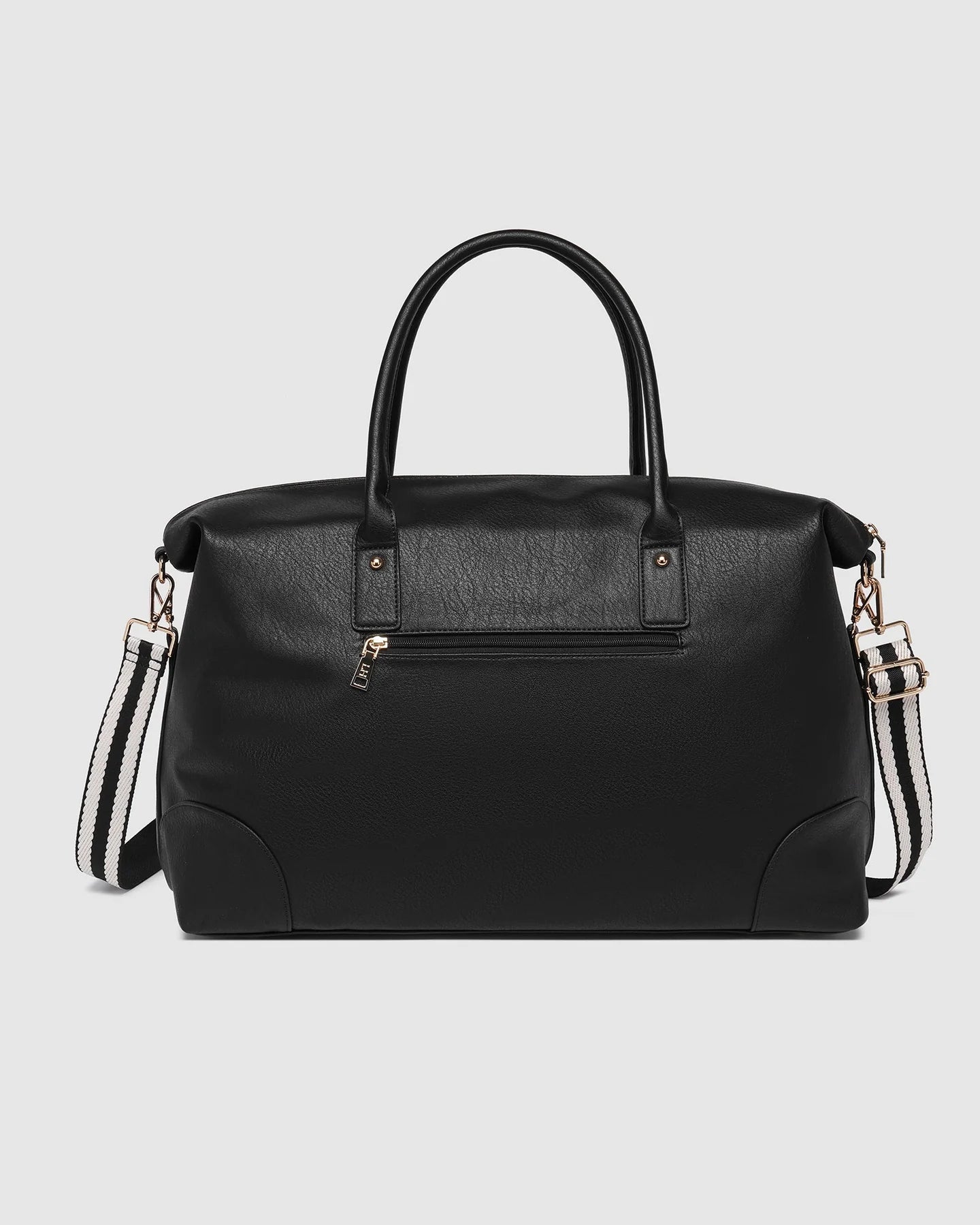 Image of Louenhide Alexis Stripe Weekender Travel Bag - Black