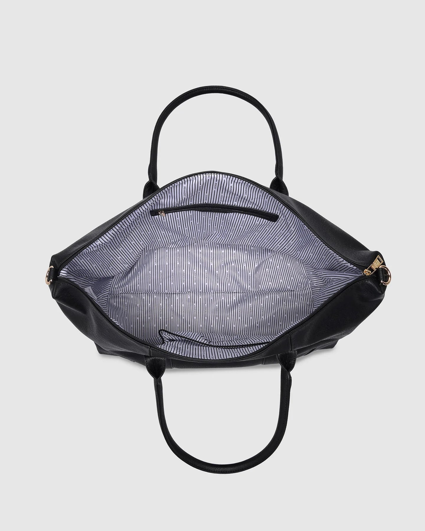 Image of Louenhide Alexis Stripe Weekender Travel Bag - Black