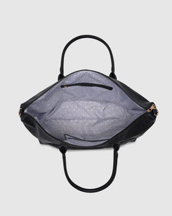 Collection of Louenhide Alexis Stripe Weekender Travel Bag - Black in a gallery layout