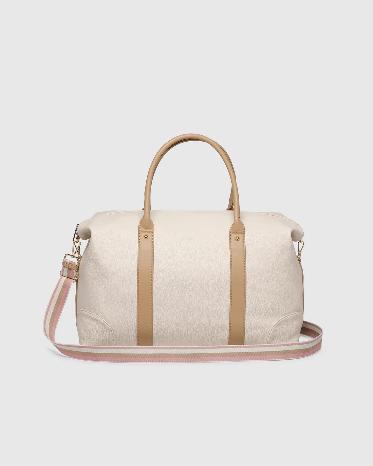 Louenhide Alexis Stripe Weekender Travel Bag - Vanilla