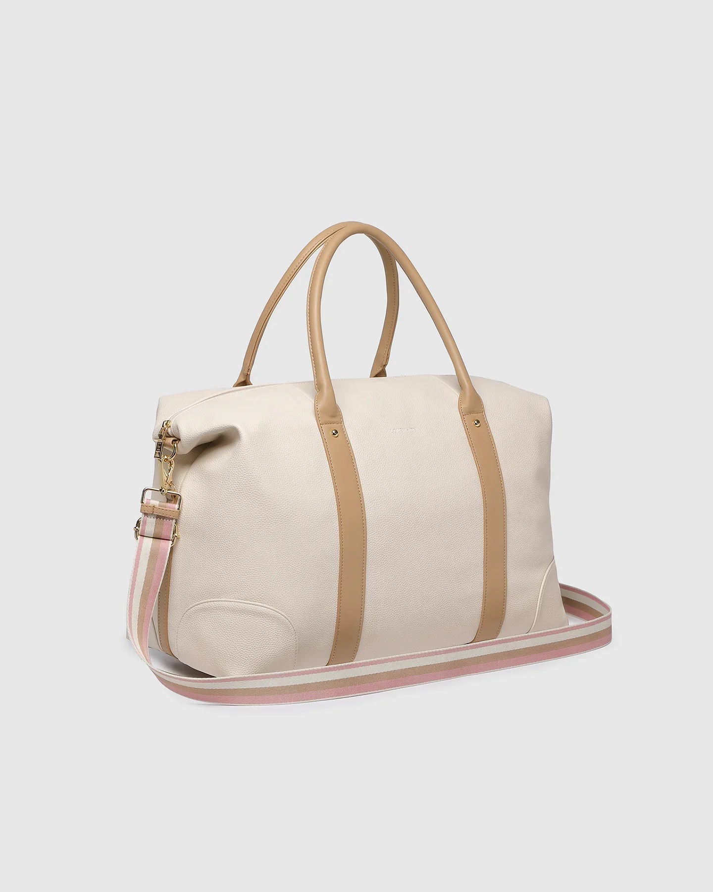 Louenhide Alexis Stripe Weekender Travel Bag - Vanilla