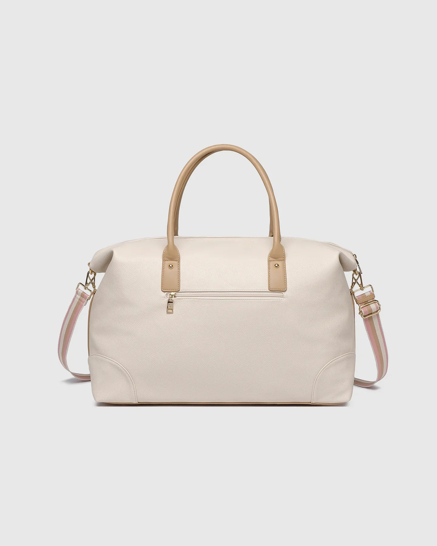Louenhide Alexis Stripe Weekender Travel Bag - Vanilla