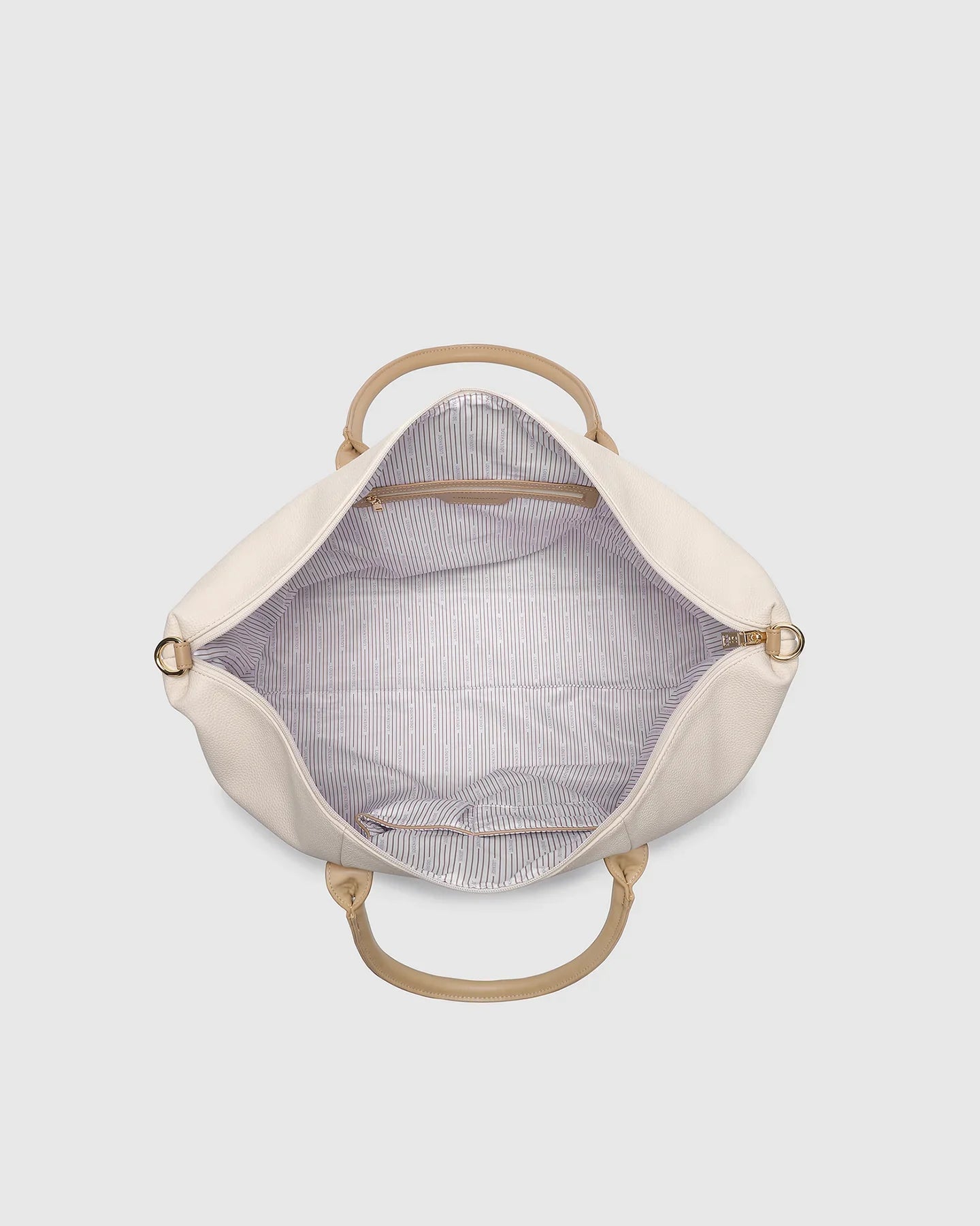Collection of Louenhide Alexis Stripe Weekender Travel Bag - Vanilla in a gallery layout