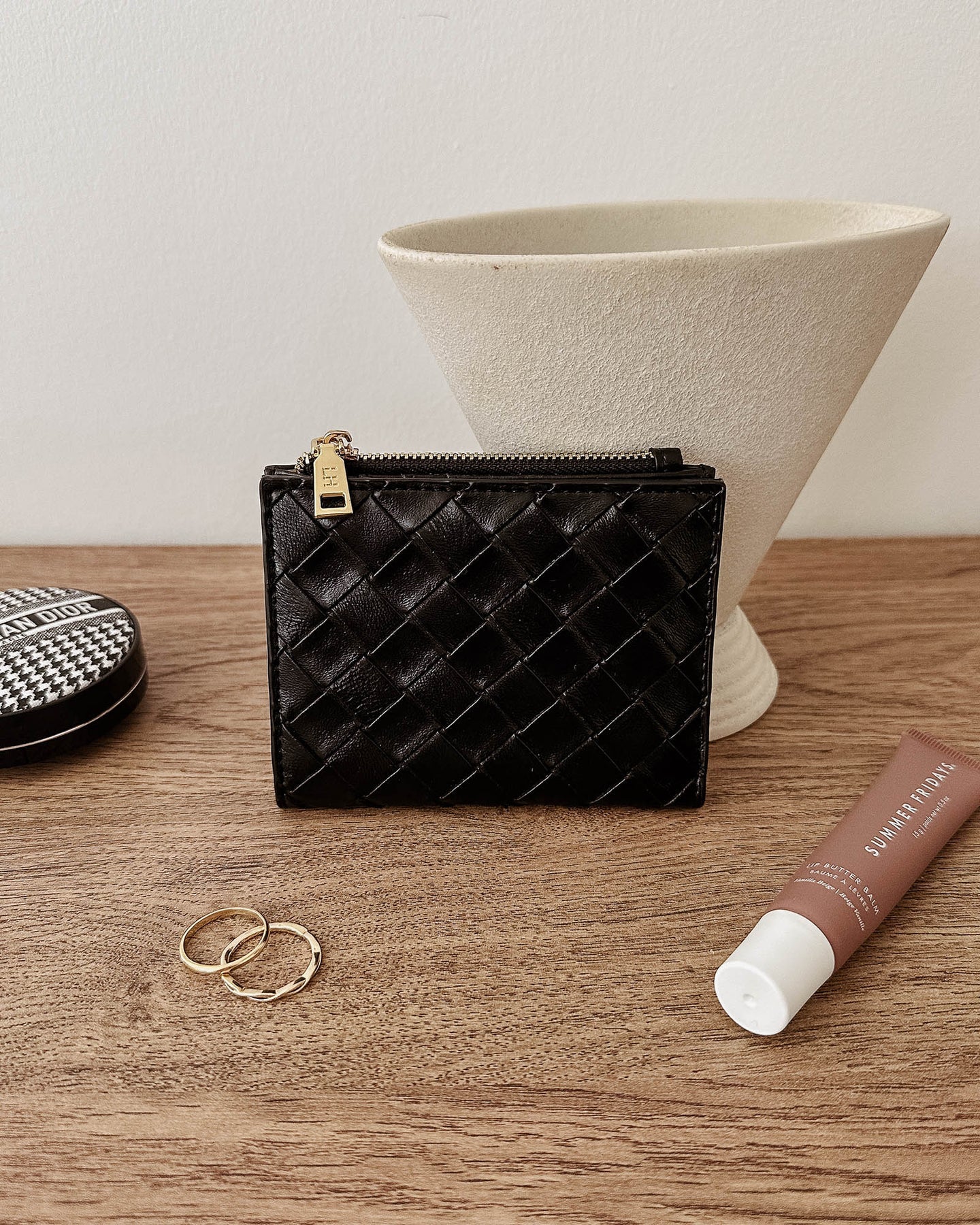 Louenhide Lily Woven Wallet - Black