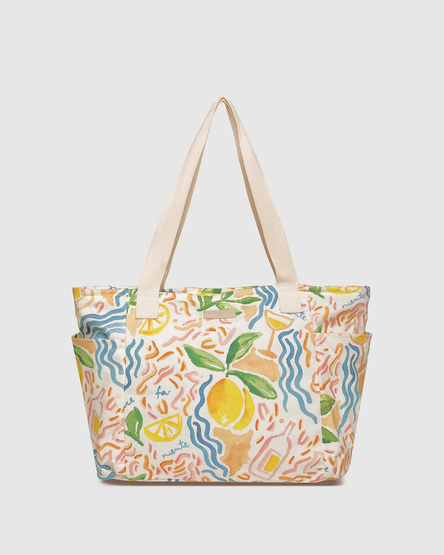 Louenhide Charlotte Canvas Tote - Lemon Print