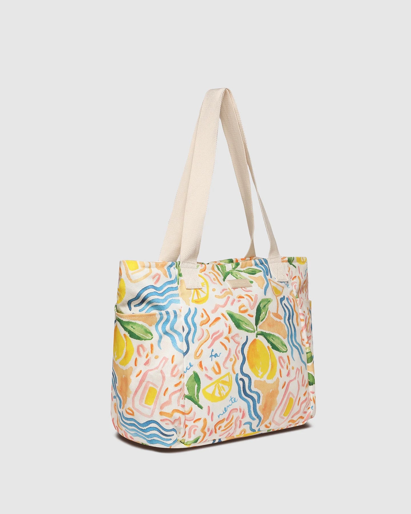 Louenhide Charlotte Canvas Tote - Lemon Print