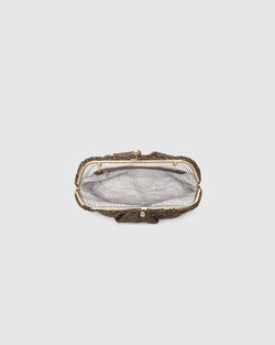 Collection of Louenhide Goldie Clutch - Raffia Chocolate in a gallery layout