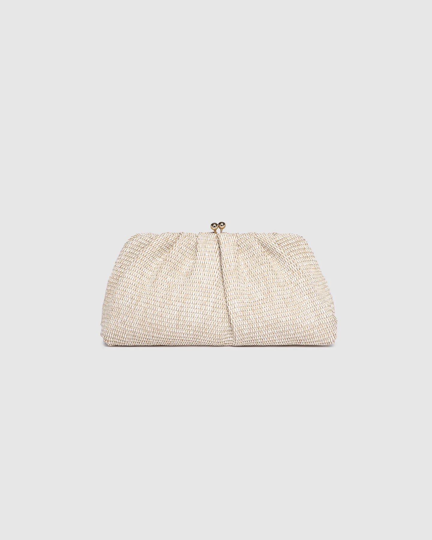 Collection of Louenhide Goldie Clutch - Raffia Vanilla in a gallery layout