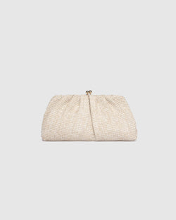 Collection of Louenhide Goldie Clutch - Raffia Vanilla in a gallery layout