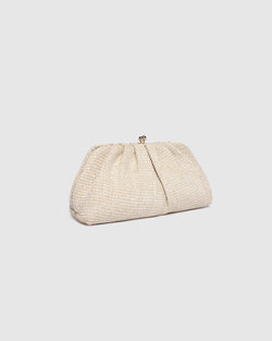 Collection of Louenhide Goldie Clutch - Raffia Vanilla in a gallery layout