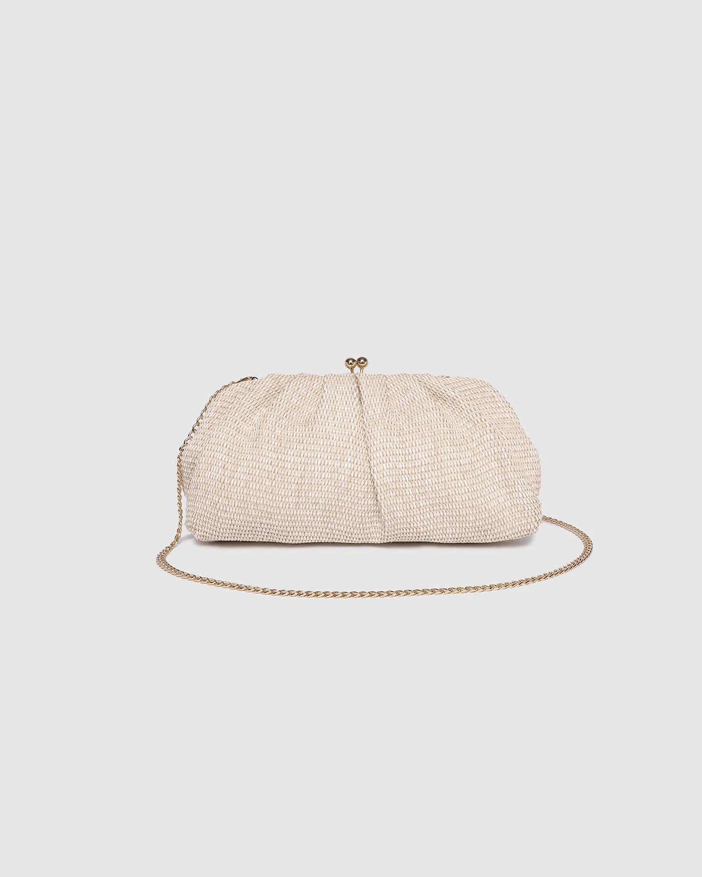 Collection of Louenhide Goldie Clutch - Raffia Vanilla in a gallery layout