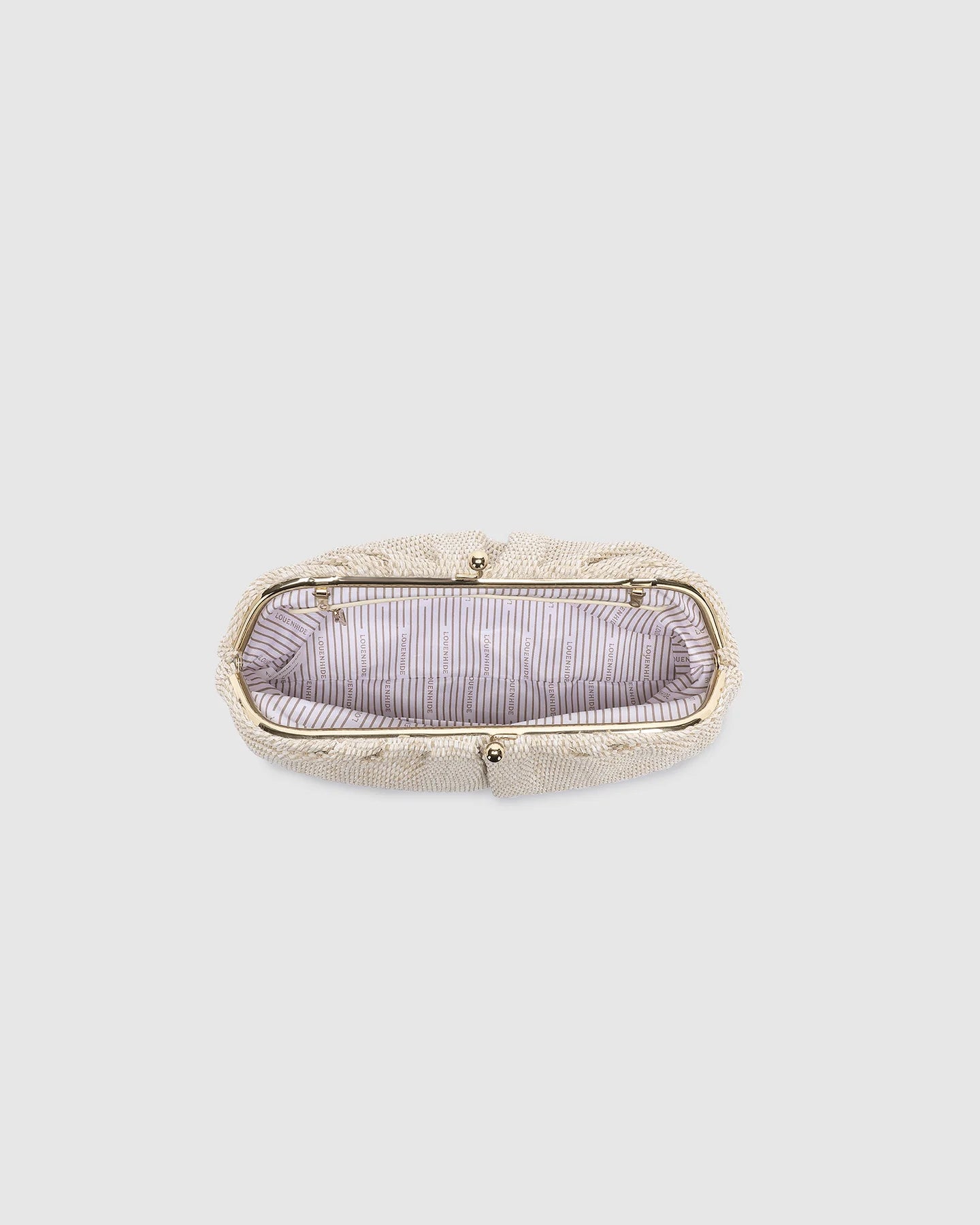 Collection of Louenhide Goldie Clutch - Raffia Vanilla in a gallery layout