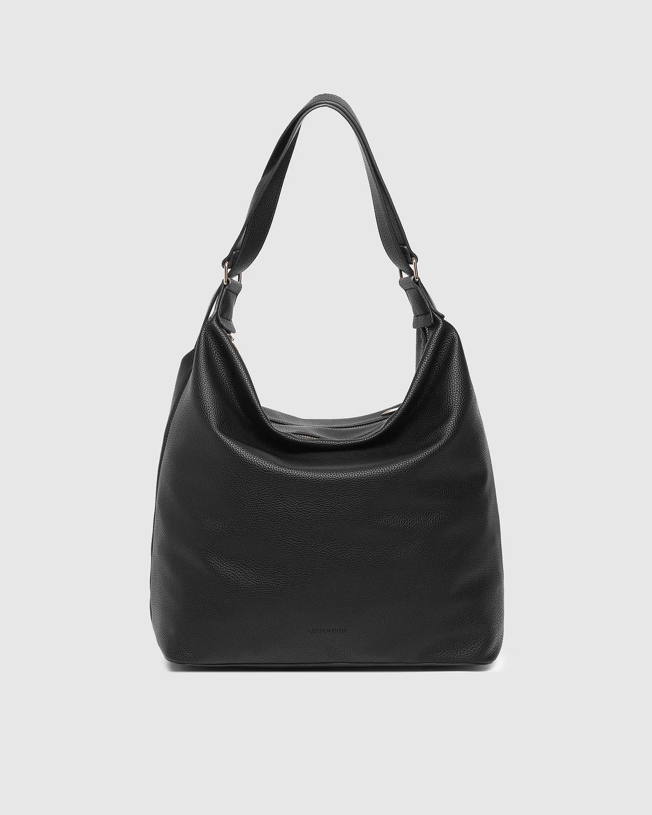 Louenhide black handbag on a light gray background