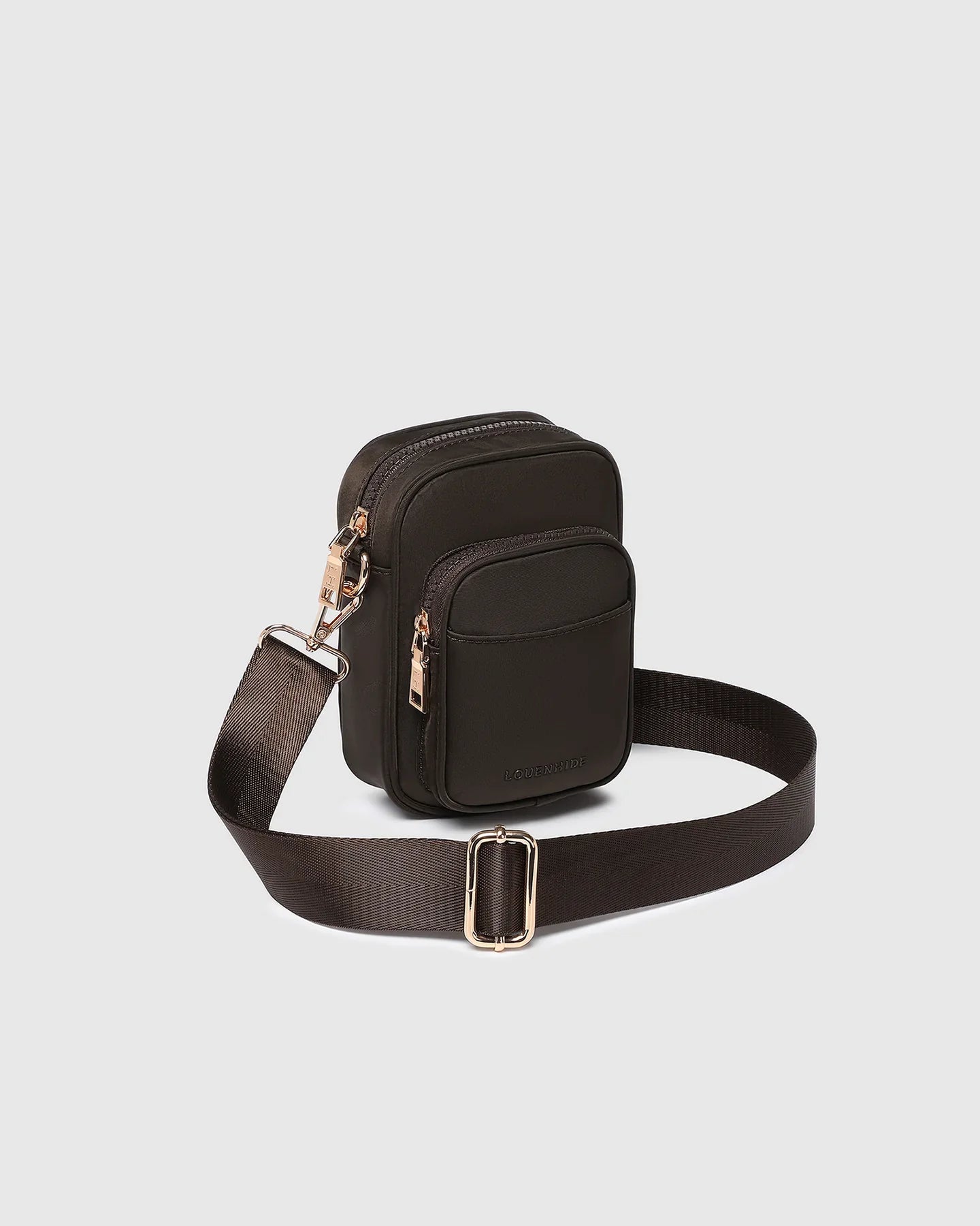 Collection of Louenhide Lyla Phone Bag - Chocolate in a gallery layout