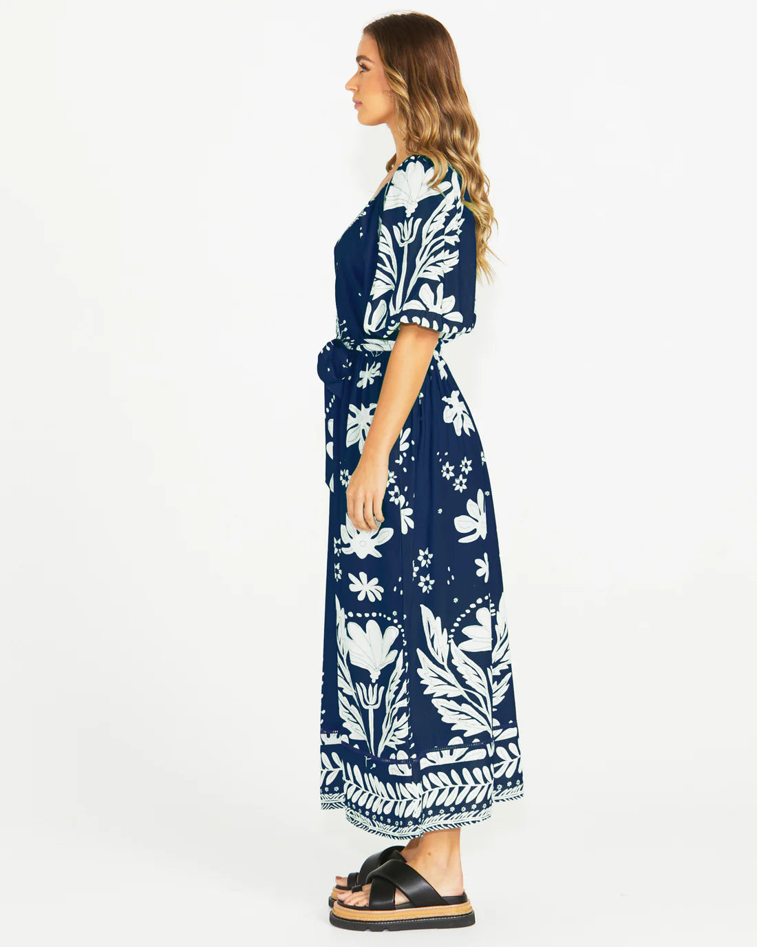 Collection of Sass Lyndel Dress - Navy Floral in a gallery layout