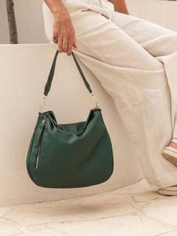 Collection of Louenhide Nadia Shoulder Bag - Forest Green in a gallery layout